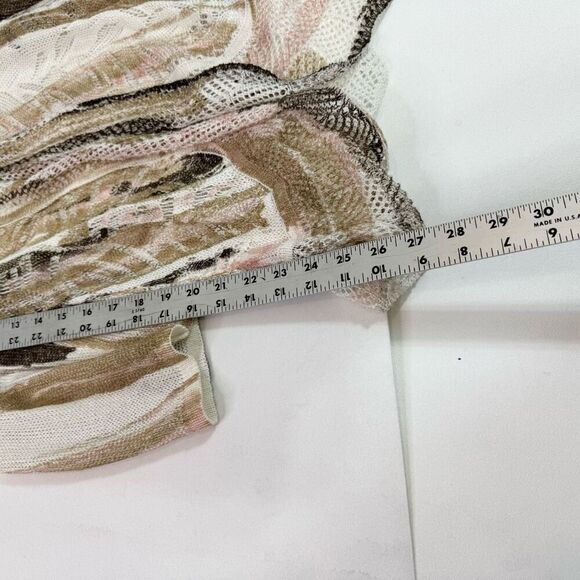 Mona Leah Couture Cardigan Sweater Womens Medium White Open Coastal - Picture 4 of 8